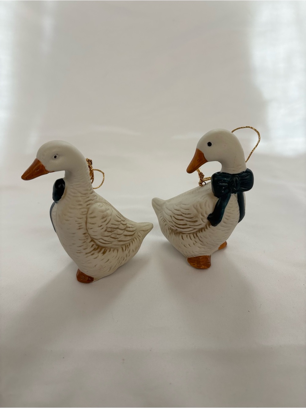 White Ceramic Duck Ornament